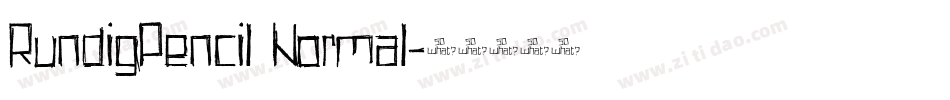 RundigPencil Normal字体转换